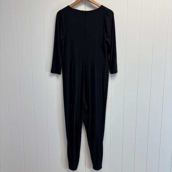 The Nines By Hatch Women's Cropped Minimalist Maternity Jumpsuit Size L Comfy - Picture 5 of 9